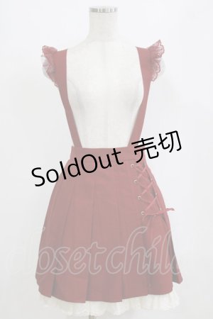 画像: Secret Honey / サスペンダースカート Free レッド H-26-02-18-036-CA-SK-NS-ZH