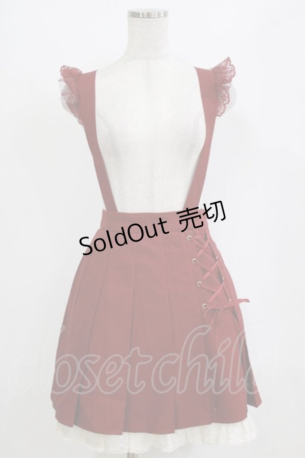 画像1: Secret Honey / サスペンダースカート Free レッド H-26-02-18-036-CA-SK-NS-ZH (1)