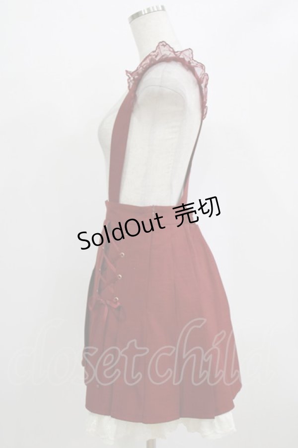 画像2: Secret Honey / サスペンダースカート Free レッド H-26-02-18-036-CA-SK-NS-ZH (2)