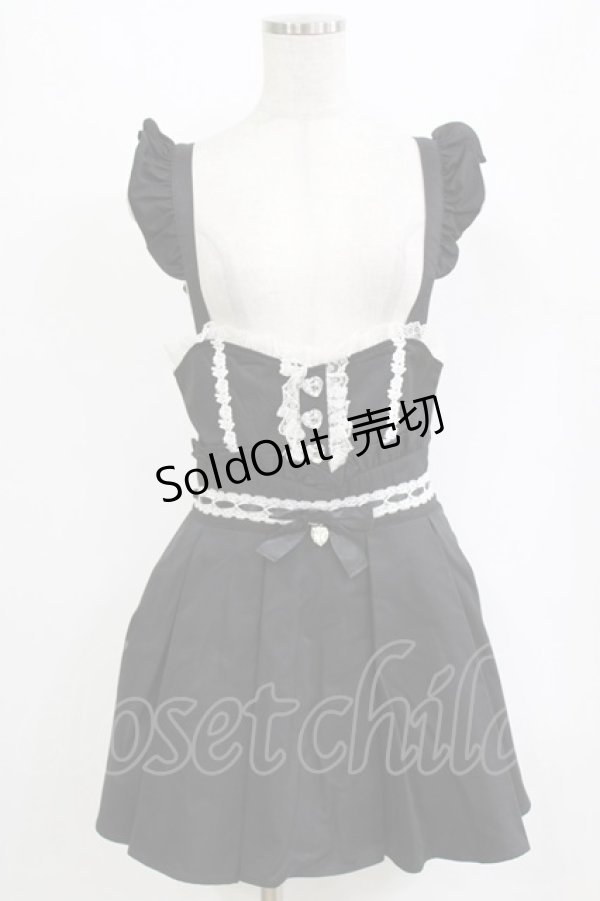 画像1: Ank Rouge / ハートビジューリボン M ブラック H-26-02-18-038-CA-OP-NS-ZH (1)