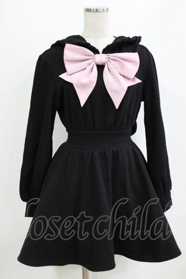 画像1: To Alice / うさみみカットワンピース S ブラック/ピンク H-26-02-18-039-LO-OP-NS-ZH (1)