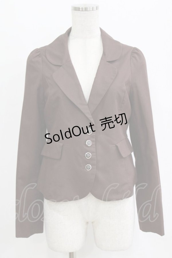 画像1: Amavel / バックフリルジャケット Free ブラウン H-26-02-18-043-CA-JA-NS-ZH (1)