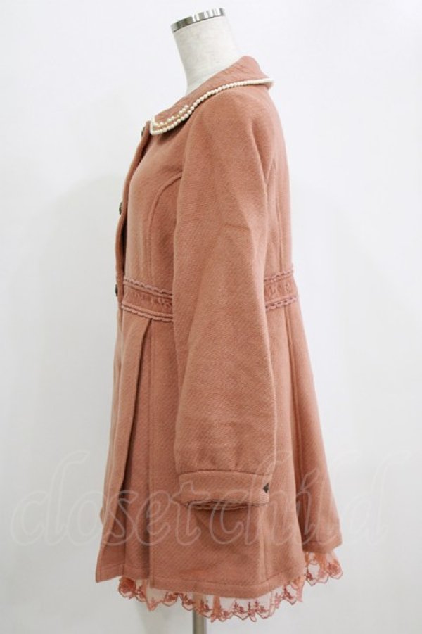 画像2: axes femme / パール使いコート M ピンク H-26-02-18-044-AX-CO-NS-ZH (2)