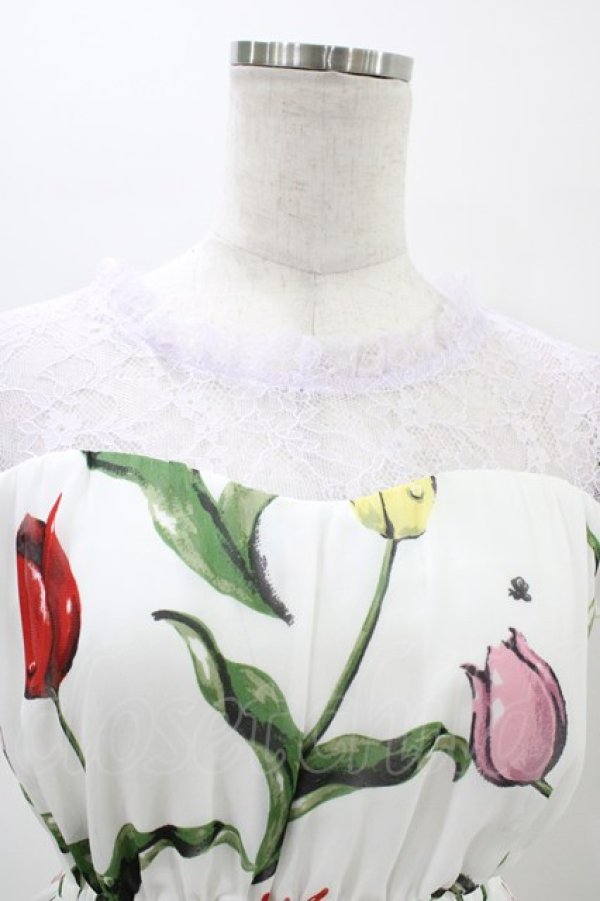 画像3: MILK / チューリーロマンスワンピース  ホワイトカラフル H-26-02-18-1032-ML-OP-KB-ZH (3)