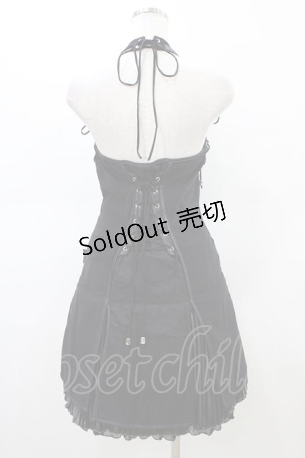 画像2: Ozz Croce / ZIPホルターワンピース  ブラック H-26-02-18-1035-OO-OP-KB-ZH (2)