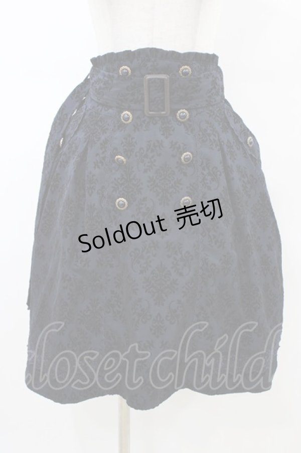 画像1: axes femme / 総フロッキートレンチスカート  ネイビー H-26-02-18-1038-AX-SK-KB-ZH (1)