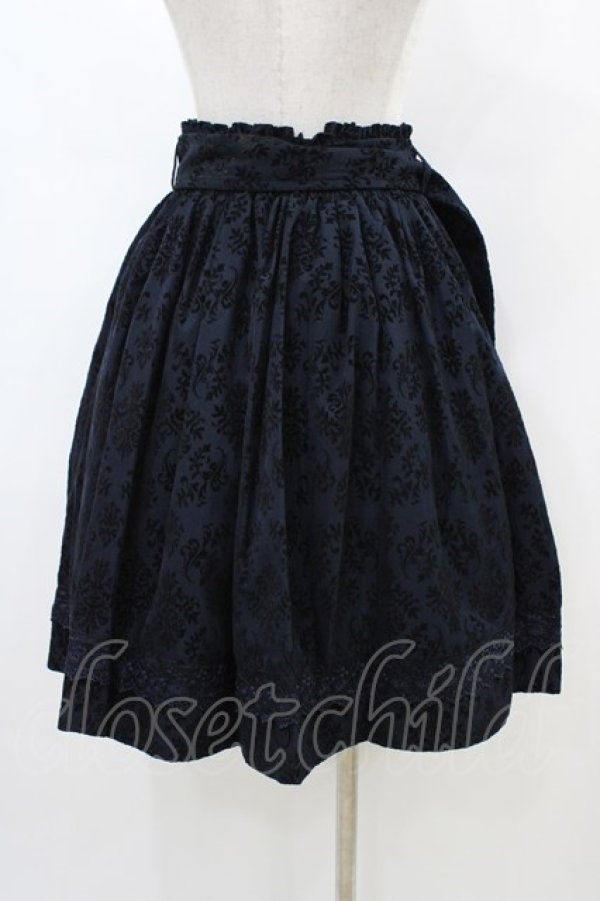 画像2: axes femme / 総フロッキートレンチスカート  ネイビー H-26-02-18-1038-AX-SK-KB-ZH (2)