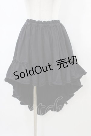 画像: MARBLE / 前短・後長ロングスカート  ブラック H-26-02-18-1041-GO-SK-KB-ZH