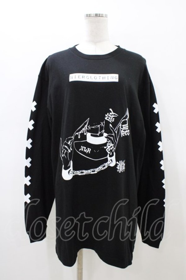 画像1: NieR Clothing / COTTON LONG CUTSEW XL ブラック H-26-02-18-1044-PU-TO-KB-ZH (1)