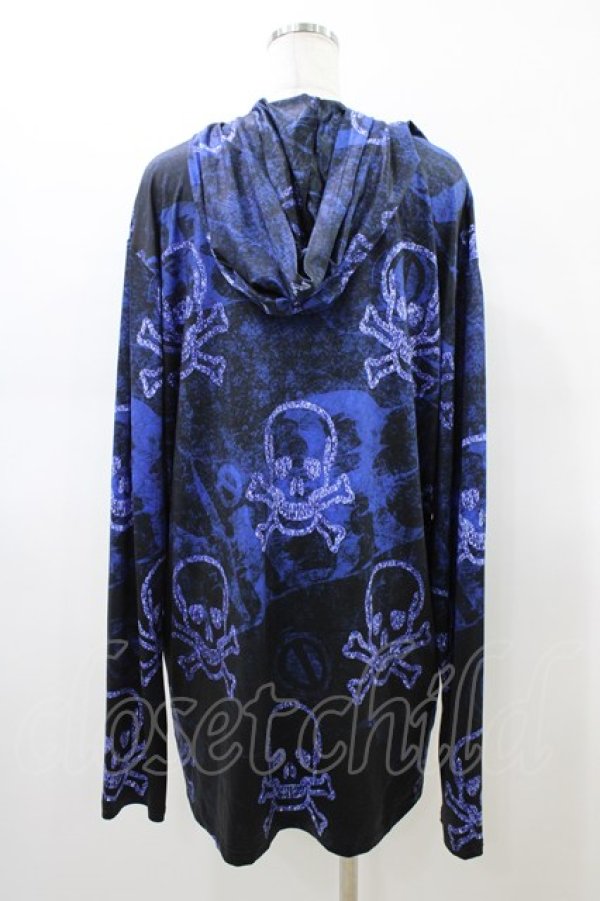 画像2: NieR Clothing / プリントプルパーカー F ブラック×ブルー H-26-02-18-1046-PU-TO-KB-ZH (2)