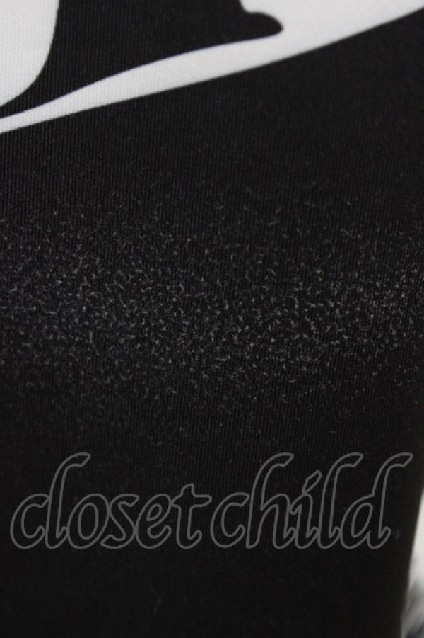 画像3: NieR Clothing / 総柄ZIP半袖パーカー  ブラック H-26-02-18-1049-PU-TO-KB-ZH (3)