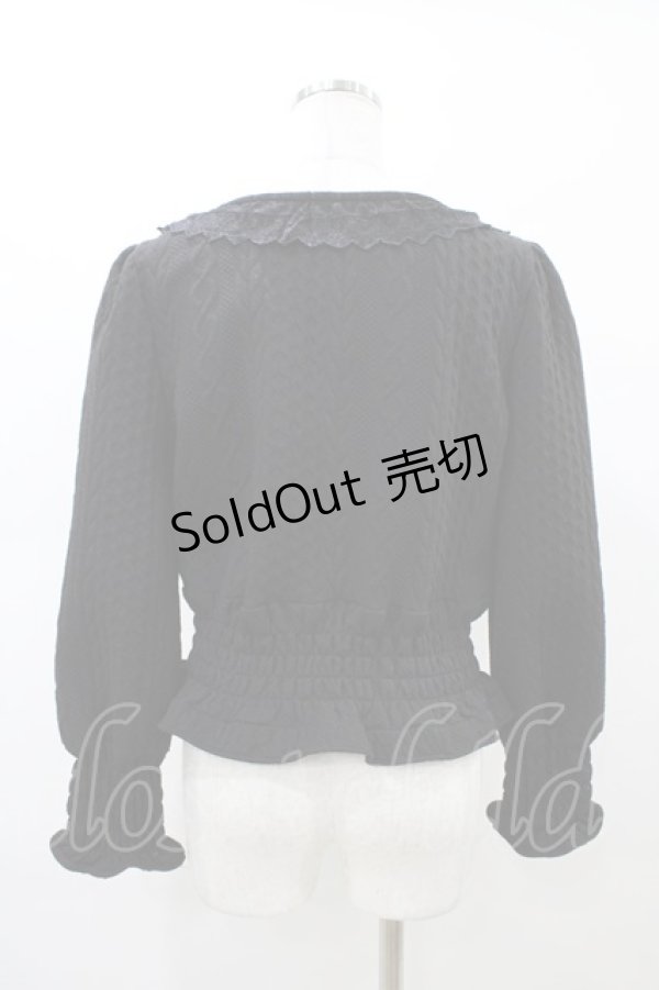 画像2: Vallee lys / "Sweet alyssum series"ニットカーディガン  ブラック H-26-02-18-1051-GO-TO-KB-ZH (2)