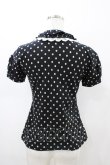 画像2: Jane Marple / ドットパフポロカットソー M ブラック H-26-02-18-1053-JM-TO-AK-ZH (2)