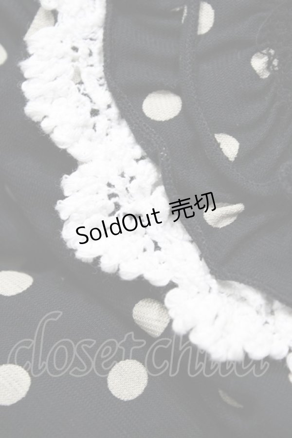 画像3: Jane Marple / ドットパフポロカットソー M ブラック H-26-02-18-1053-JM-TO-AK-ZH (3)