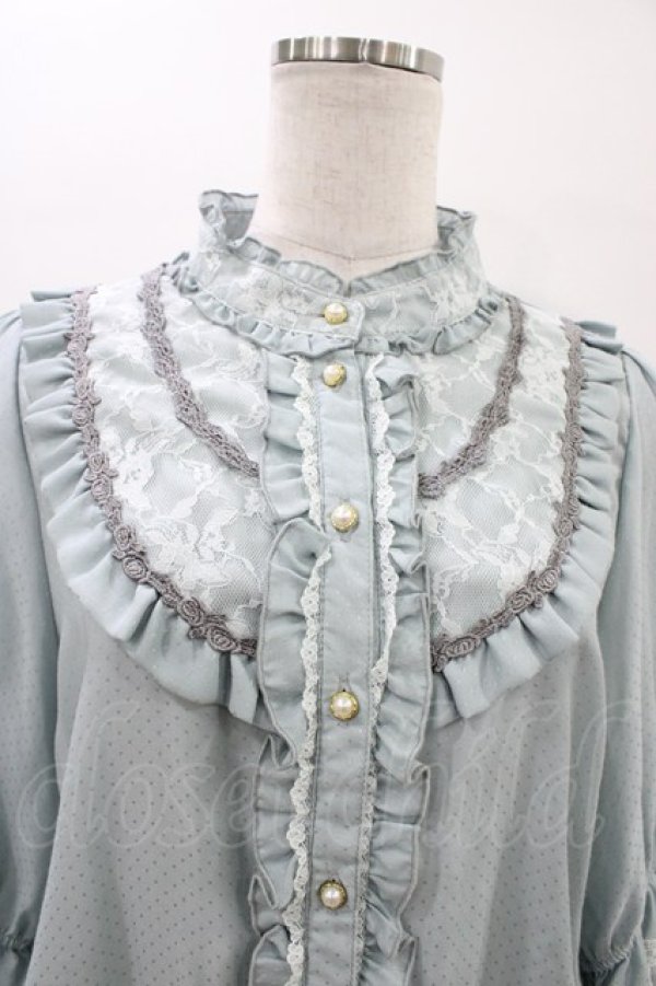 画像3: axes femme / ヨーク切替シャーリングブラウス  サックス H-26-02-18-1056-AX-BL-KB-ZH (3)