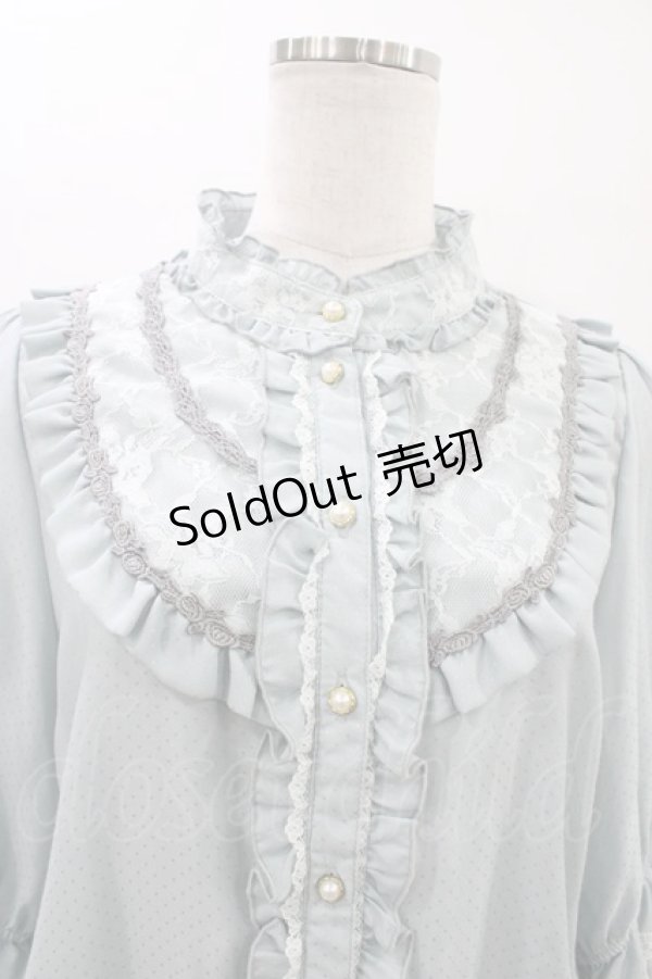 画像3: axes femme / ヨーク切替シャーリングブラウス  サックス H-26-02-18-1056-AX-BL-KB-ZH (3)