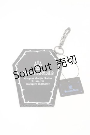 画像: Moi-meme-Moitie / コフィンロゴパスケース  ブラック×ホワイト H-26-02-18-1008-MO-ZA-KB-ZH