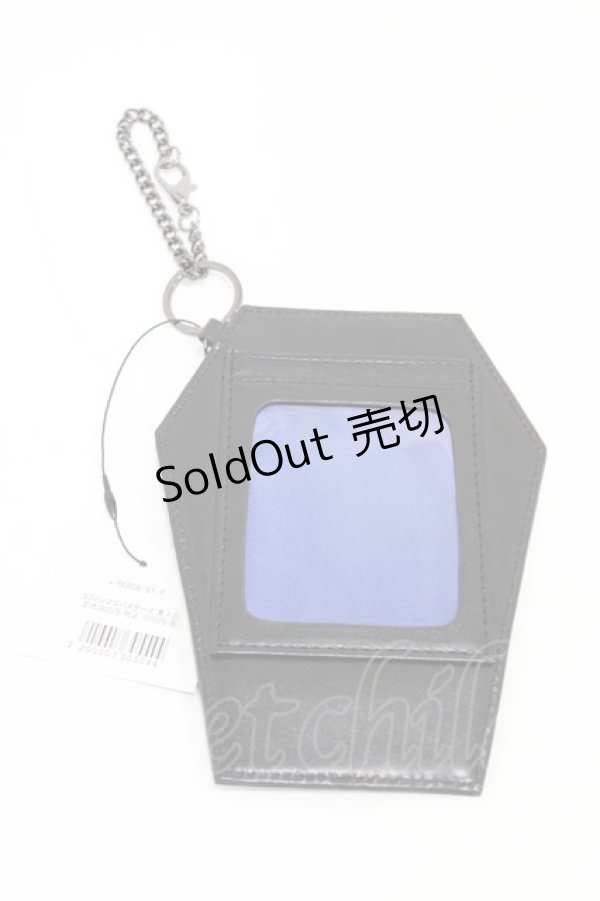 画像2: Moi-meme-Moitie / コフィンロゴパスケース  ブラック×ホワイト H-26-02-18-1008-MO-ZA-KB-ZH (2)