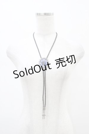 画像: Moi-meme-Moitie / ブルーローズループタイ  黒×青 H-26-02-18-1012-MO-AC-AK-ZH