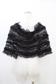 画像2: axes femme / レースフリルストール  ブラック H-26-02-18-1017-AX-ZA-KB-ZH (2)