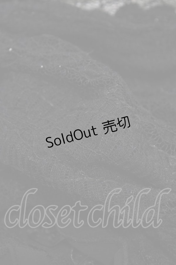 画像3: axes femme / レースフリルストール  ブラック H-26-02-18-1017-AX-ZA-KB-ZH (3)