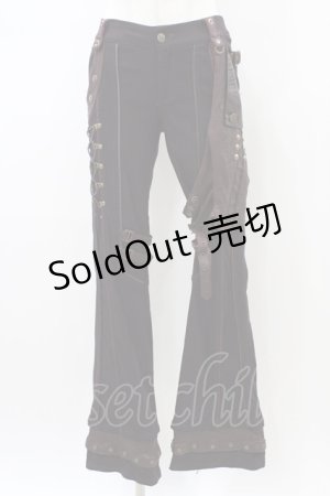 画像: Ozz Croce / ハーネス風パンツ  ボルドー H-26-02-18-1023-OO-PA-KB-ZH