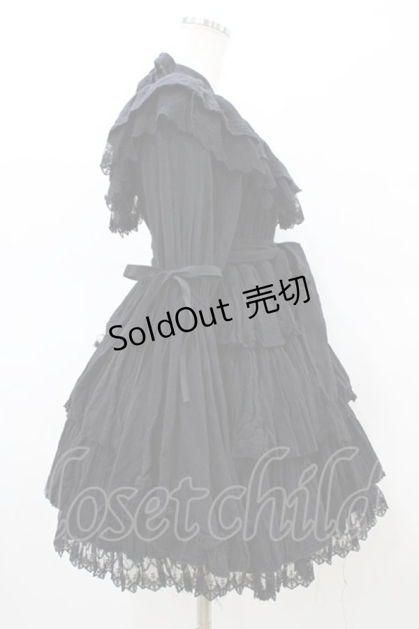画像3: Vallee lys / Coquelicot Dress -gauze-  ブラック H-26-02-18-1028-GO-OP-KB-ZH (3)