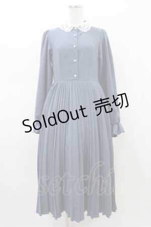 画像: m petit by misako / AM*レースエリプリーツワンピース M ブルー H-26-02-18-1029-LO-OP-KB-ZH