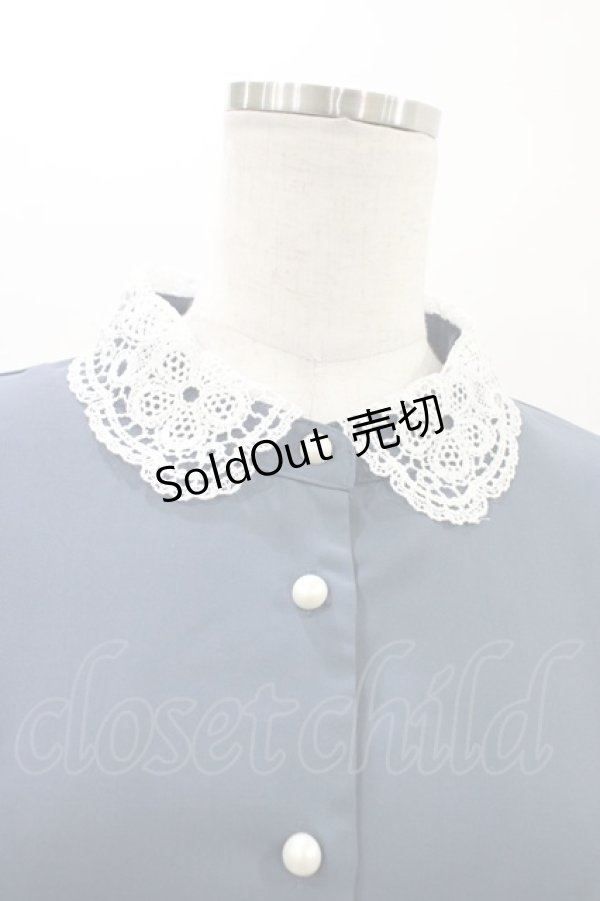 画像3: m petit by misako / AM*レースエリプリーツワンピース M ブルー H-26-02-18-1029-LO-OP-KB-ZH (3)