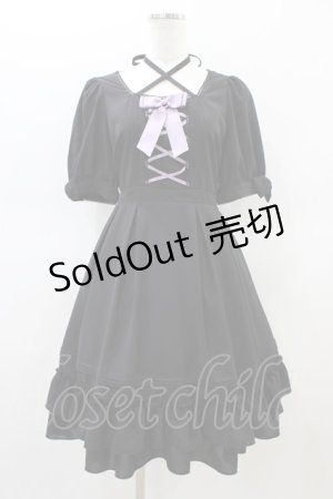 画像: Amavel / Sweet Ribbonワンピース  ブラック H-26-02-18-1030-CA-OP-KB-ZH