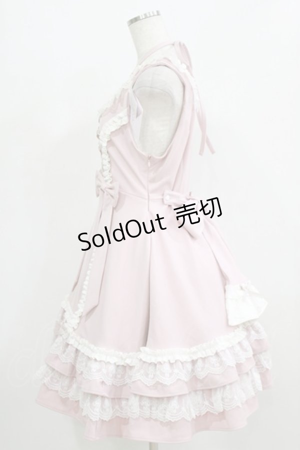 画像2: DearMyLove / ミルフィーユフリルジャンパースカート M ピンク H-26-02-18-001-0-OP-NS-ZH (2)