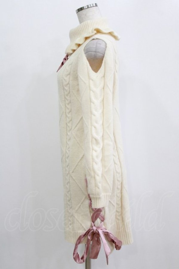 画像2: To Alice / ニットワンピース S オフ/ピンク H-26-02-18-047-LO-OP-NS-ZH (2)