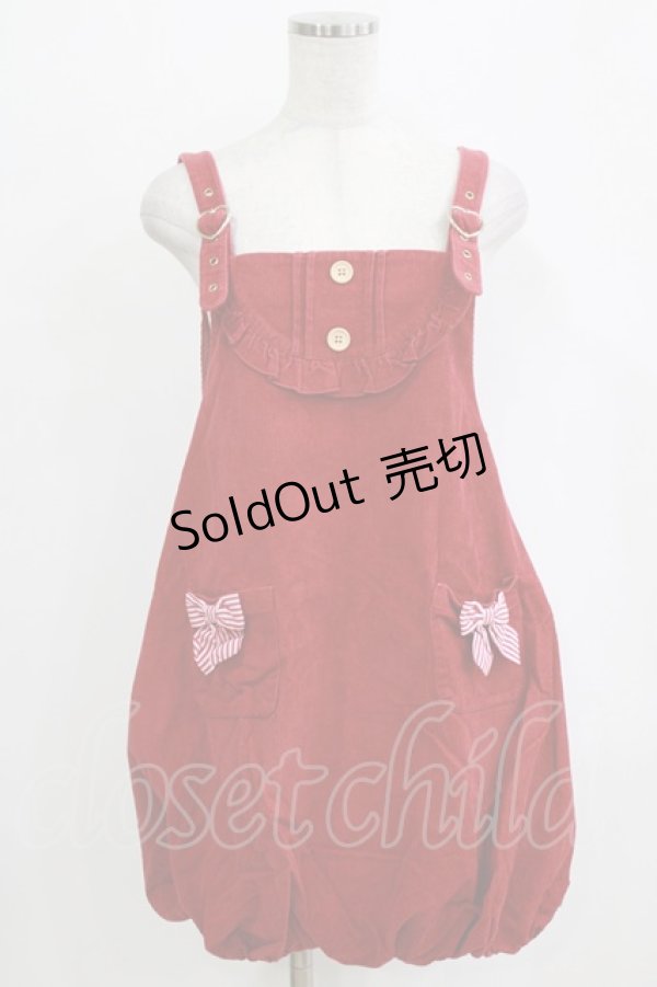 画像1: To Alice / コーデュロイワンピース M レッド H-26-02-18-049-LO-OP-NS-ZH (1)