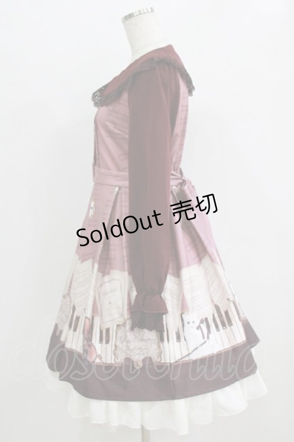 画像2: Amavel / Piano Concertosワンピース Free ボルドー H-26-02-18-006-CA-OP-NS-ZH (2)