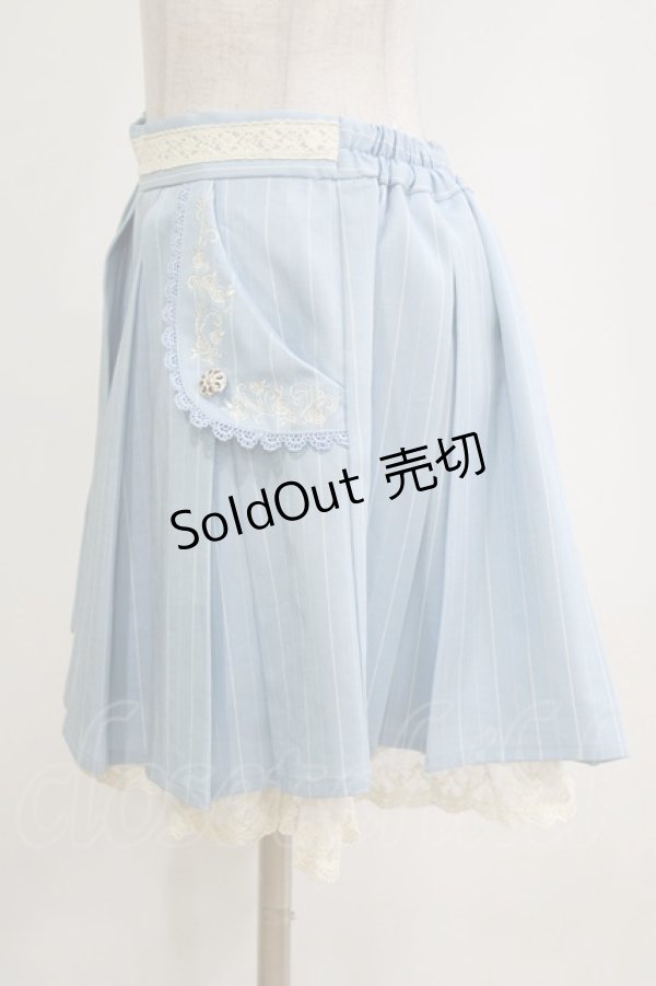 画像2: axes femme / フラップデザインキュロット M サックス H-26-02-18-059-AX-PA-NS-ZH (2)