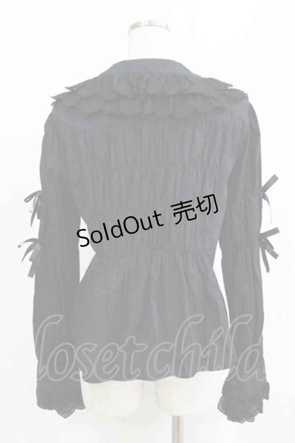 画像3: metamorphose / クラウンレースブラウス Free ブラック H-26-02-18-060-ME-BL-NS-ZH (3)