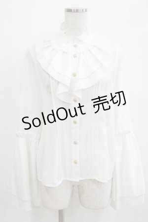 画像: Amavel / アンティークバックルフレアスリーブブラウス Free オフ H-26-02-18-064-CA-BL-NS-ZH