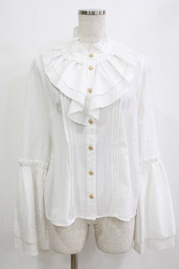 画像1: Amavel / アンティークバックルフレアスリーブブラウス Free オフ H-26-02-18-064-CA-BL-NS-ZH (1)