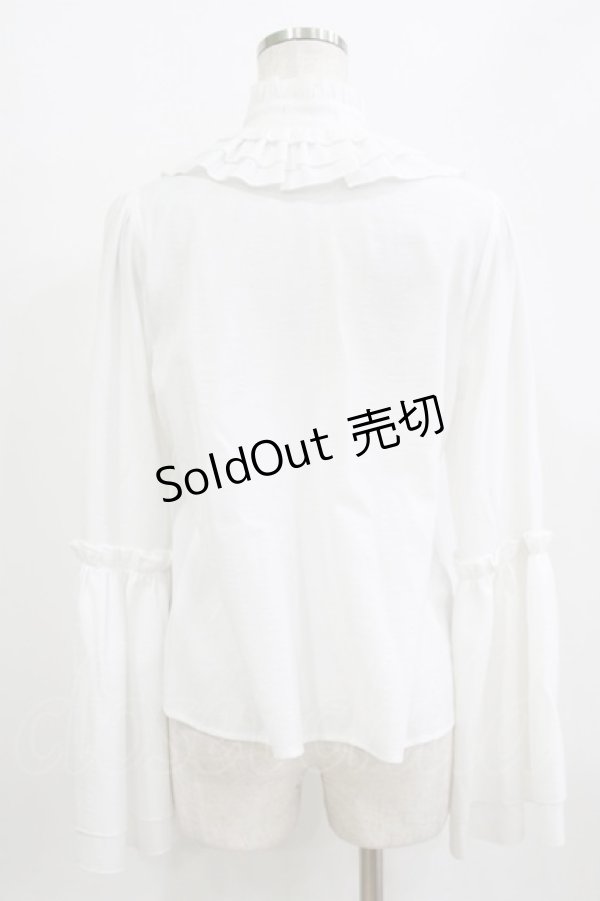 画像3: Amavel / アンティークバックルフレアスリーブブラウス Free オフ H-26-02-18-064-CA-BL-NS-ZH (3)