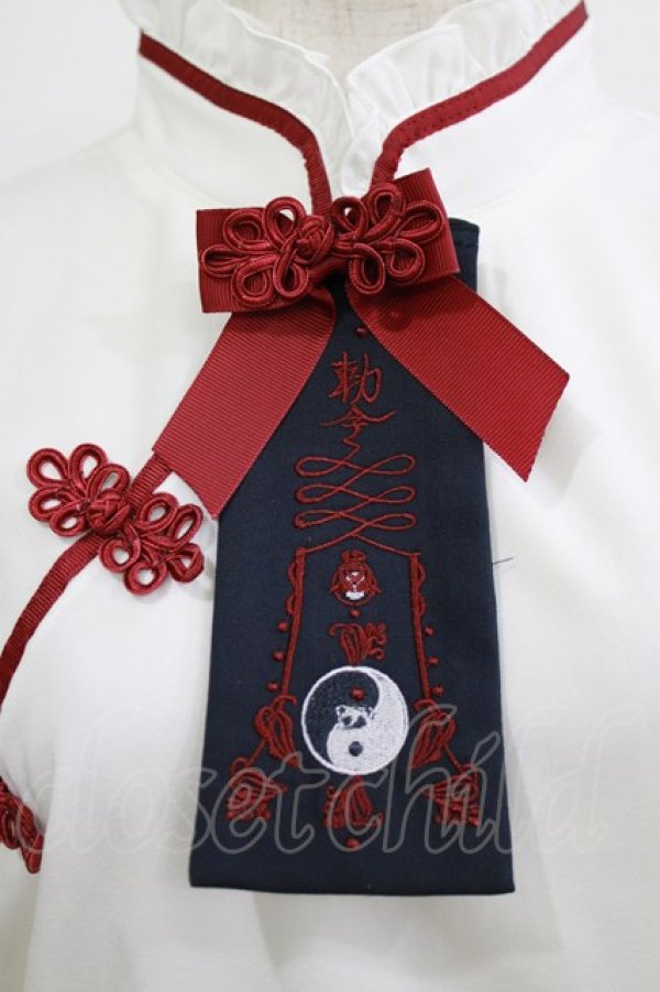 画像4: Amavel / キョンシーチャイナブラウス Free オフ H-26-02-18-065-CA-BL-NS-ZH (4)