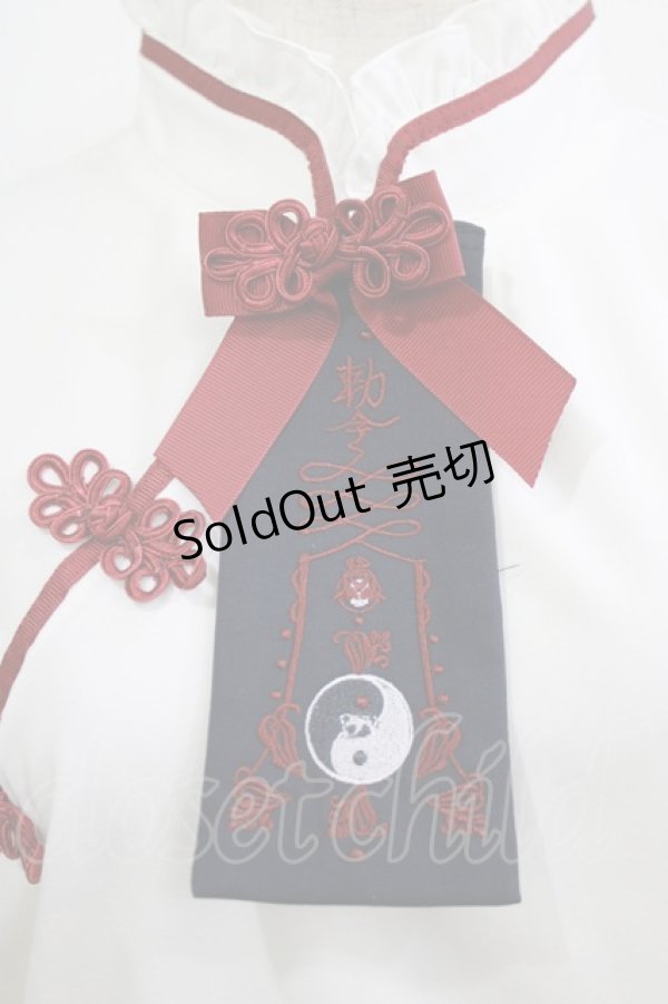 画像4: Amavel / キョンシーチャイナブラウス Free オフ H-26-02-18-065-CA-BL-NS-ZH (4)