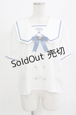 画像: Amavel / くまさんアイスセーラーブラウス Free オフ/ブルー H-26-02-18-066-CA-BL-NS-ZH