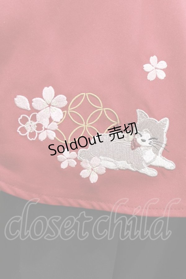 画像4: Amavel / 鈴猫みくじの縁結ケープ付ブラウス Free ブラック/レッド H-26-02-18-067-CA-BL-NS-ZH (4)