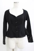 画像1: Fi.n.t / コルセット風タックニットカーディガン Free BLACK H-26-02-18-069-CA-TO-NS-ZH (1)
