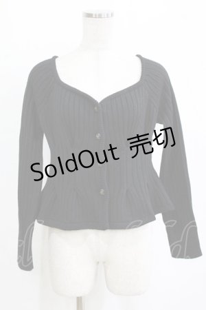 画像: Fi.n.t / コルセット風タックニットカーディガン Free BLACK H-26-02-18-069-CA-TO-NS-ZH