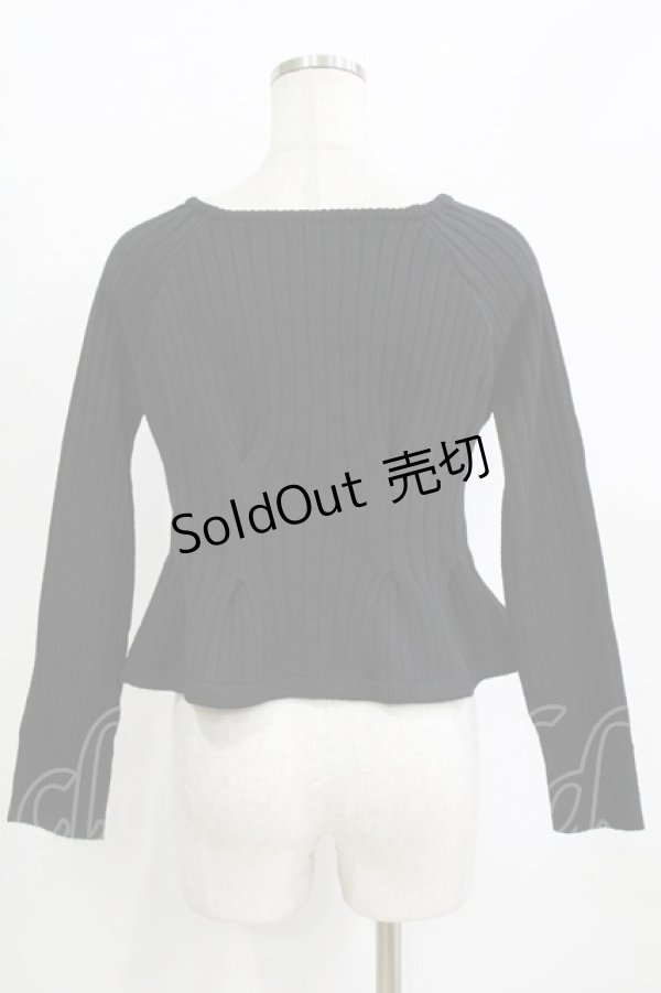 画像3: Fi.n.t / コルセット風タックニットカーディガン Free BLACK H-26-02-18-069-CA-TO-NS-ZH (3)