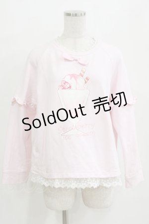 画像: To Alice / パフェプリントトップス M ピンク H-26-02-18-072-LO-TO-NS-ZH