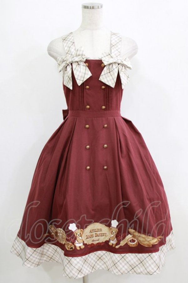 画像1: Amavel / Bears Bakeryジャンパースカート Free ワイン H-26-02-18-007-CA-OP-NS-ZH (1)