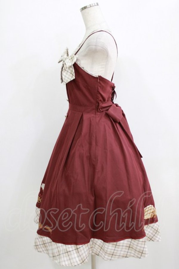 画像2: Amavel / Bears Bakeryジャンパースカート Free ワイン H-26-02-18-007-CA-OP-NS-ZH (2)