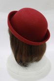 画像2: To Alice / フェルトハット  ワイン H-26-02-18-079-LO-AC-NS-ZH (2)